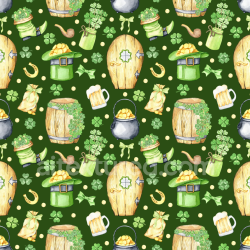seamless Seamless 3D PBR Texture Featuring St Patrick's Day Watercolor Digital Paper Patterns texture 8k free download PBR