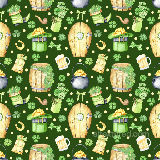 Featuring St Patrick's Day Watercolor Digital Paper Patterns seamless St patrick digital paper bundle PBR texture