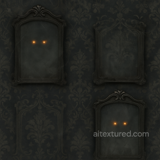 Haunted Mirror Surface With Foggy Glass And Fog Haze For Halloween texture preview