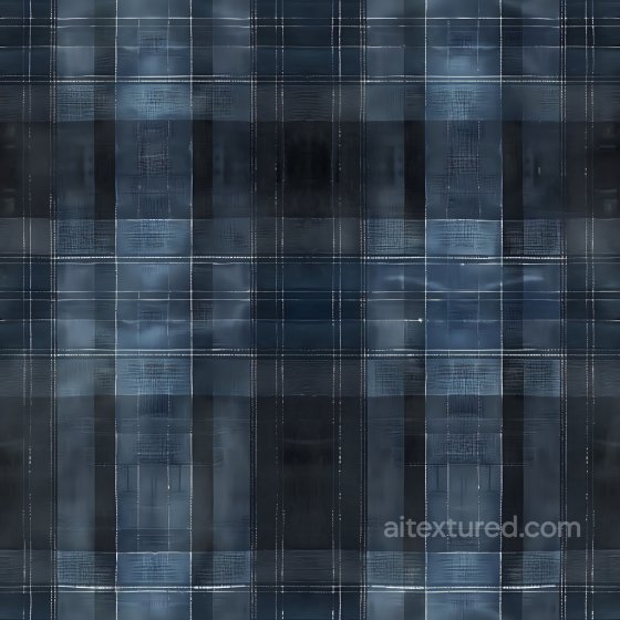 Blue Toned Plaid Fabric Seamless Texture with Layered Weave Pattern Plaid texture preview