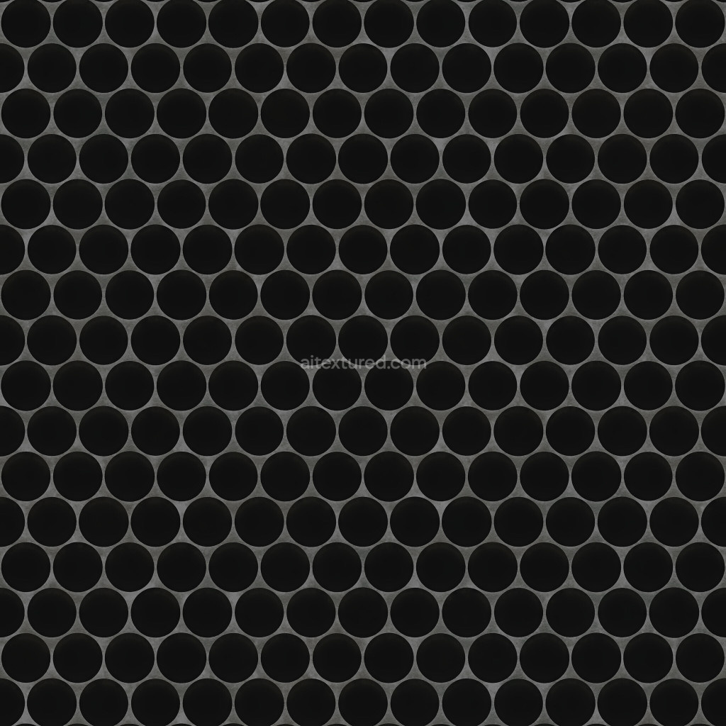 Seamless dark tiles texture with PBR maps