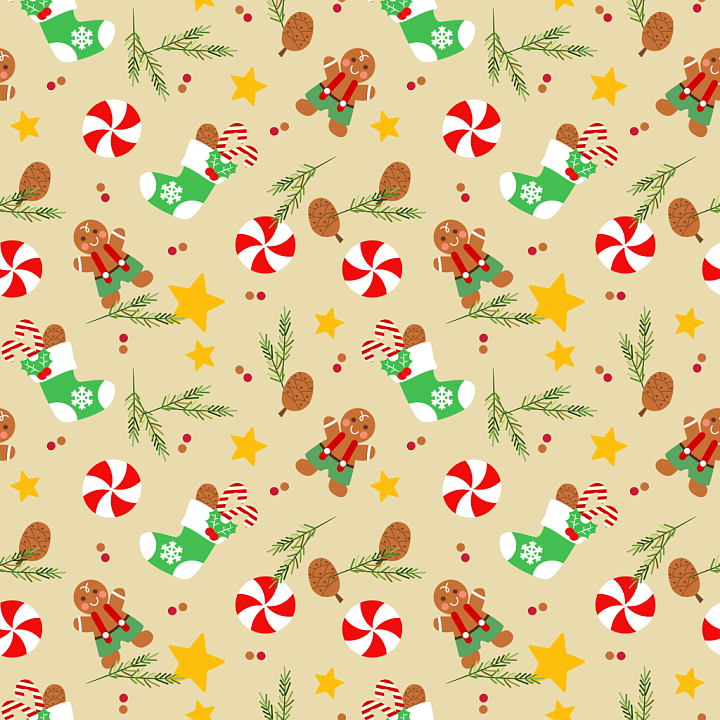 Featuring Festive Christmas Digital Paper Pattern seamless PBR texture preview