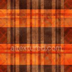 seamless Seamless 3D PBR texture of orange and brown plaid fabric with subtle scratches texture 8k free download PBR