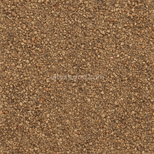 Seamless 3d texture pbr 8K of fine gravel with mixed sizes and brown gravel tones