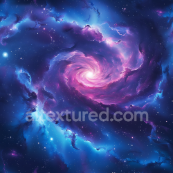 seamless Seamless 3D Space PBR Texture Featuring Spiral Galaxy with Vibrant Nebula Swirls texture 8k free download PBR