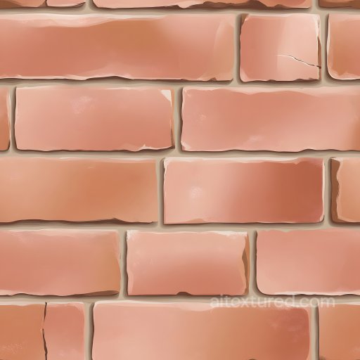 Cracked Red Brick Wall PBR Texture with Subtle Fractures seamless Brick PBR texture