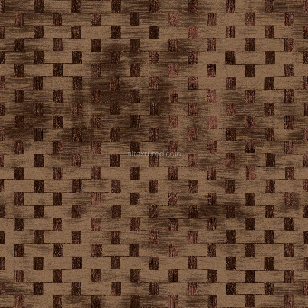 Seamless wicker texture in brown tones for 3D projects