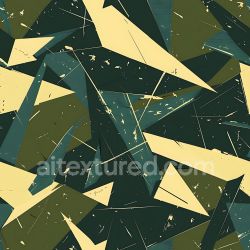 seamless Seamless 3D Geometric Camouflage PBR Texture with Angular Shapes and Olive Palette texture 8k free download PBR