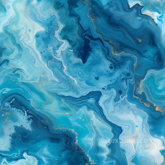 Blue Marble PBR Texture with Fluid Veins and Gold Highlights Marble texture preview