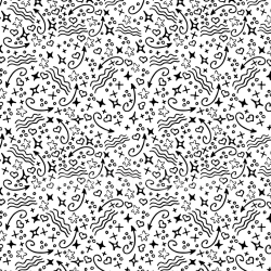 seamless Seamless 3D PBR Texture with Black Hand-Drawn Abstract Doodles on White Background texture 8k free download PBR