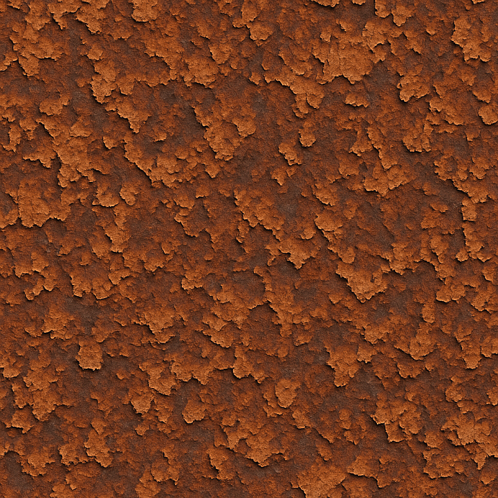 Flaky Rust seamless PBR texture preview