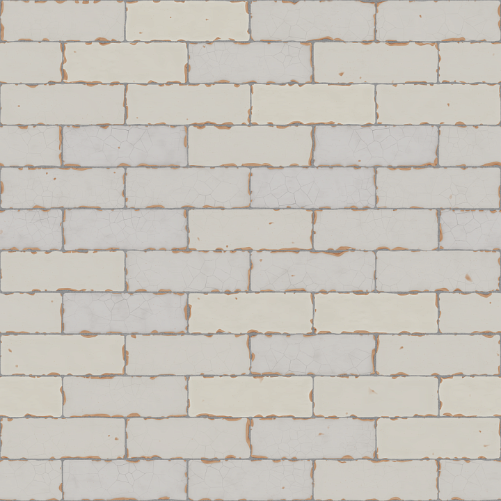 Old Ceramic Tiles seamless PBR texture preview