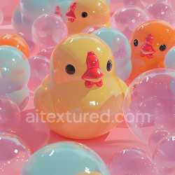 seamless Seamless 3D Inflated PBR Texture Featuring Glossy Vinyl Inflated Duck Shapes texture 8k free download PBR