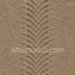 seamless Seamless 3d texture pbr 8k dry tire tread on dusty gravel print with compacted gravel and soil imprint texture 8k free download PBR