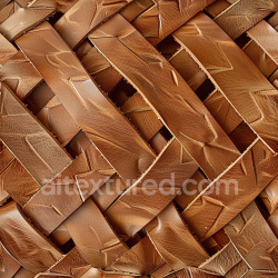 seamless Seamless 3D Woven Brown Leather PBR Texture with Natural Grain and Creased Detailing texture 8k free download PBR
