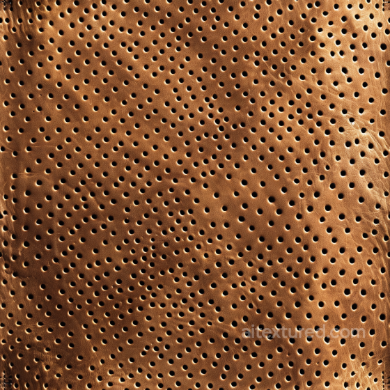 Brown Perforated Leather Seamless Texture with Subtle Wrinkles Leather texture preview