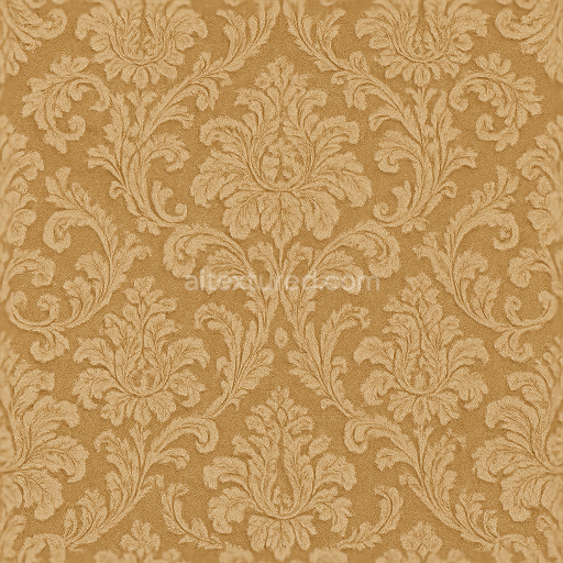 Seamless 3d texture pbr 8k wallpaper displaying vintage baroque damask weave plush textile