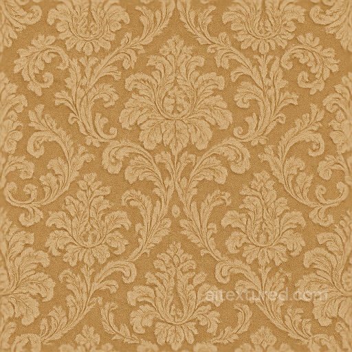 Wallpaper Displaying Vintage Baroque Damask Weave Plush Textile seamless Wallpaper PBR texture