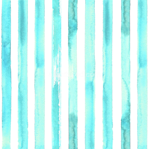 Seamless 3D PBR Watercolor Fabric Texture Featuring Vertical Blue Stripes