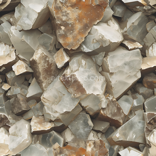 Seamless 3D PBR Translucent Quartz Rock Texture with Earthy Brown and Grey Tones