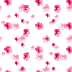 seamless Seamless 3D PBR Texture of Watercolor Cherry Inspired Pink Floral Fabric Pattern texture 8k free download PBR