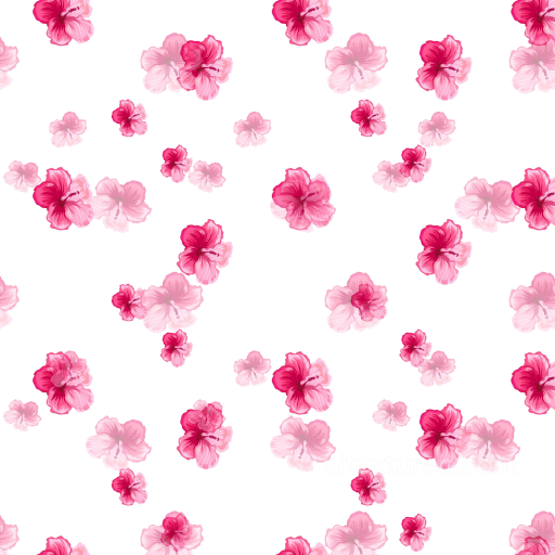Watercolor Cherry Inspired Pink Floral Fabric Pattern Seamless Texture seamless Watercolor Cherry PBR texture
