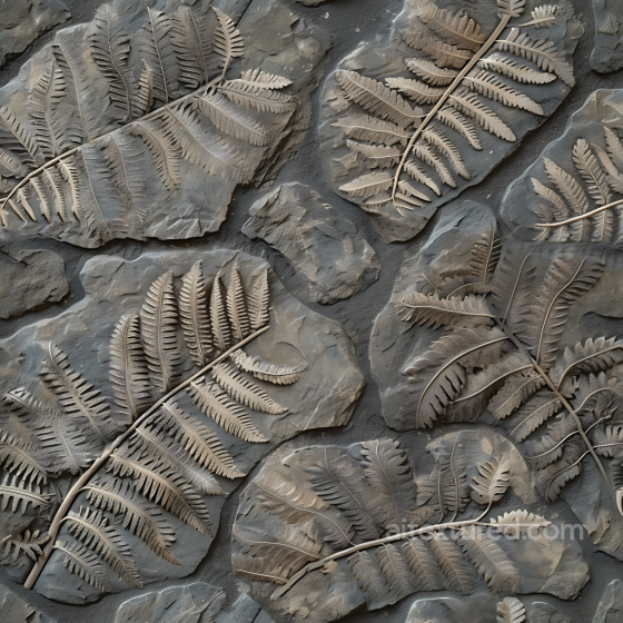 Fossilized Fern Stone PBR Texture with Detailed Leaf Impressions Stone texture preview