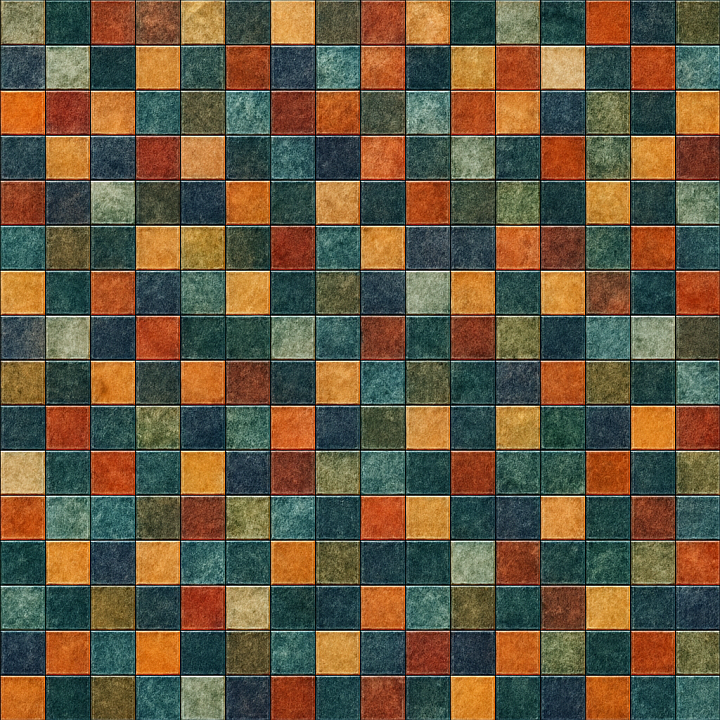 Polished Mosaic Tile seamless PBR texture preview