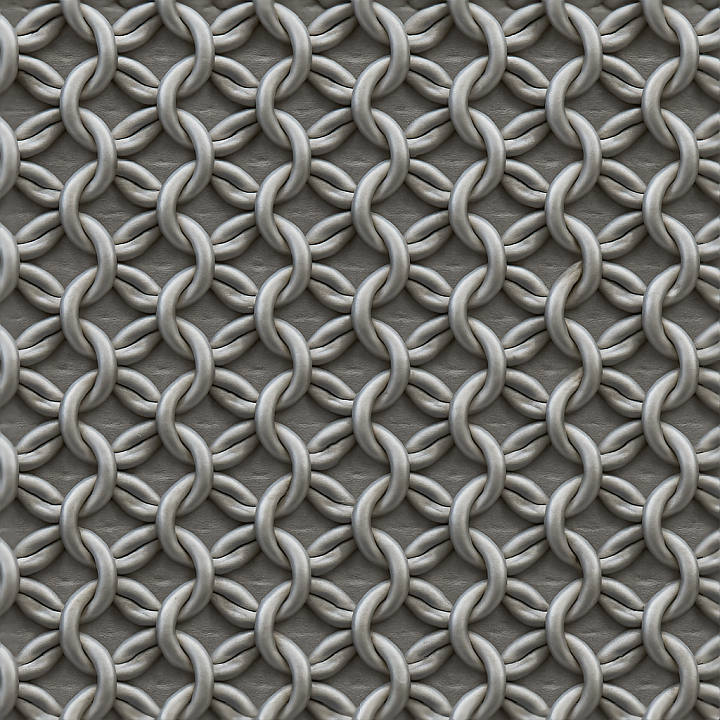 Chainmail With Butted Rings And Matte Finish Surface seamless PBR texture preview