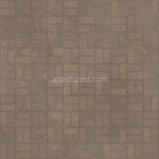 Patterned Brick Floor — Paving Sidewalk Patterned Brick Bricks Paving — PBR seamless 3D texture