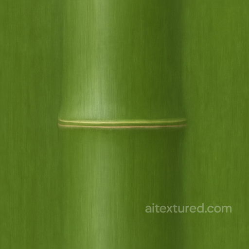Green Bamboo Stalk With Bamboo Nodes And Natural Bamboo Grain Surface seamless Bamboo PBR texture