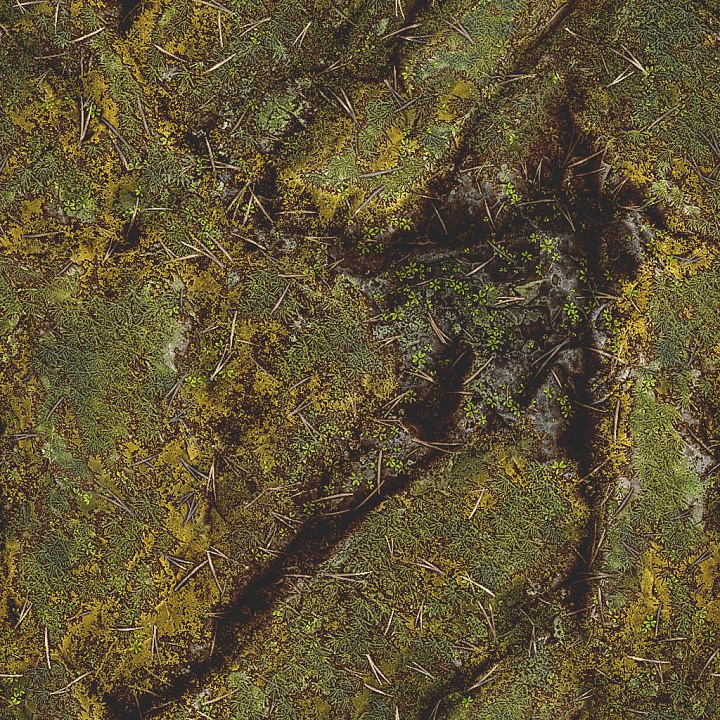 Mossy Rock seamless PBR texture preview