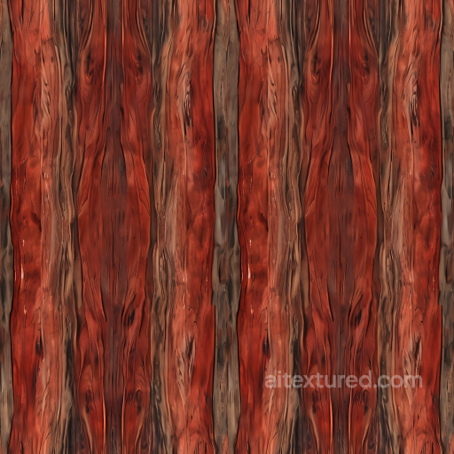 Stained Rustic Wood Planks Texture with Deep Grain and Warm Red Tones seamless Wood PBR texture