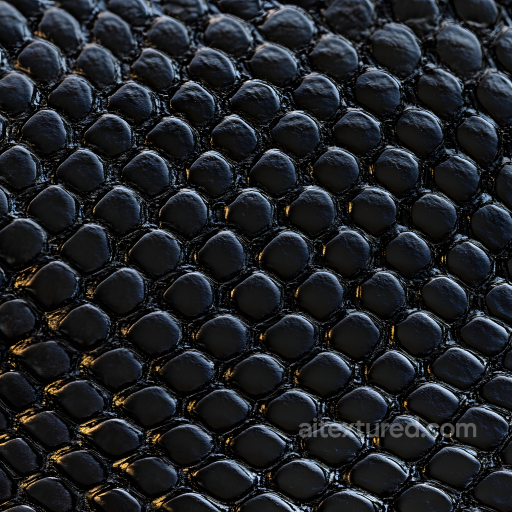 Skin PBR Texture Featuring Glossy Black Scaled Pattern seamless Skin PBR texture