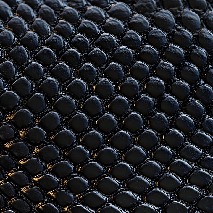 Skin Featuring Glossy Black Scaled Pattern seamless PBR texture preview