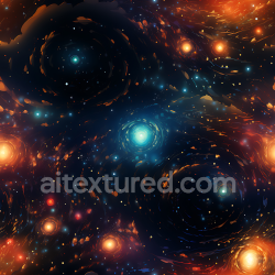 seamless Seamless 3D Space PBR Texture Featuring Galactic Swirls and Vibrant Starfield texture 8k free download PBR