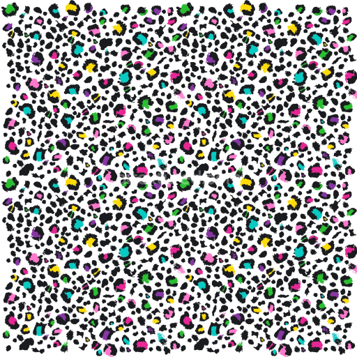 Seamless 3D PBR Colorful Leopard Print Fabric Texture with Bold Pattern