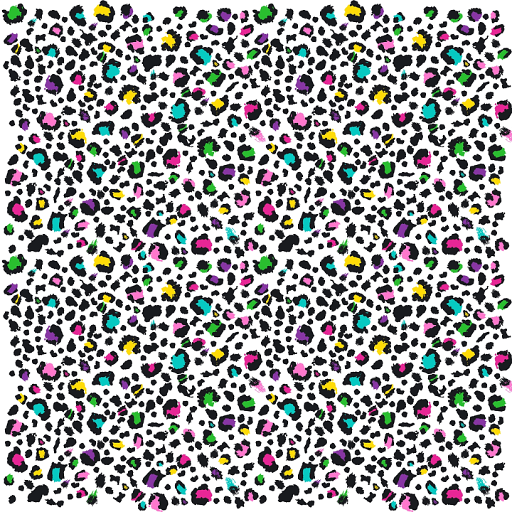 Colorful Leopard Print Fabric with Bold Pattern seamless PBR texture preview