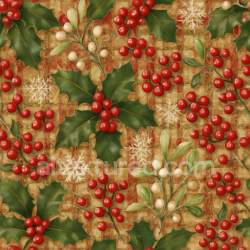 seamless Seamless 3d texture pbr 8k holly leaves holly berries mistletoe red berries texture 8k free download PBR