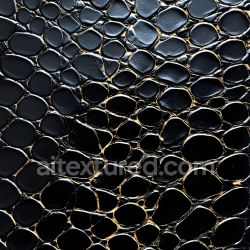 seamless Seamless 3D PBR Texture of Black Reptile Skin with Glossy Scale Patterns texture 8k free download PBR