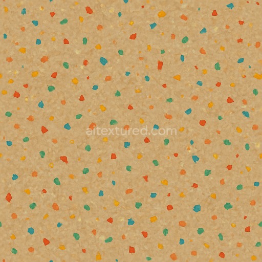 Seamless 3d texture pbr 8k retro style linoleum sheet with glossy finish and multi color flecks