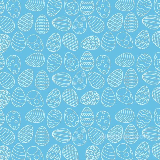 Of White Easter Egg Outlines On Blue Background All Easter Digital paper texture preview