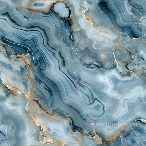 Blue Savoy Marble PBR Texture with Polished Layered Veins Marble texture preview