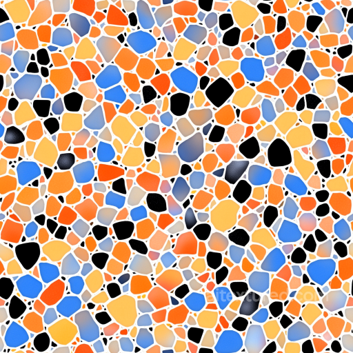 Mosaic PBR Texture of Colorful Terrazzo Chips with Bright Matte Finish seamless Mosaic PBR texture