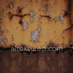 seamless Seamless 3D Rusted Metal PBR Texture with Yellow Paint and Corrosion Holes texture 8k free download PBR