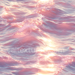 seamless Seamless 3D Water PBR Texture with Dreamy Pink and Golden Highlights texture 8k free download PBR