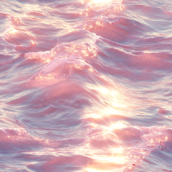 Water PBR Texture with Dreamy Pink and Golden Highlights Water texture preview