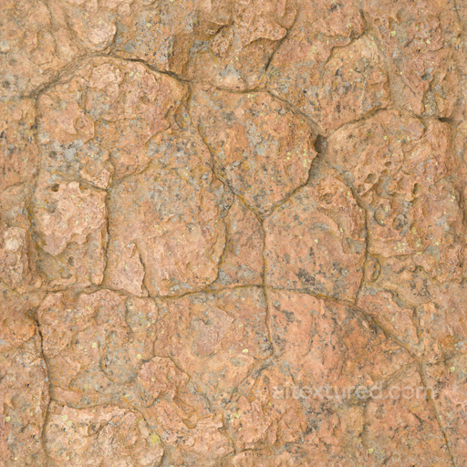 Rock Boulder Red - Rock Pitted Mossy Discolored Eroded Moss seamless Rock PBR texture