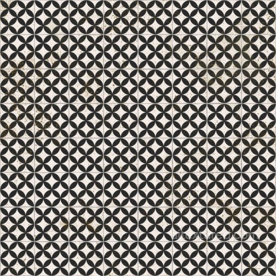 Victorian Style Porcelain Tile with Circles | Free PBR Tile texture preview