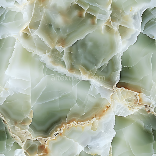 Seamless 3D Alabastro Egiziano Marble PBR Texture with Translucent Green and Brown Veins